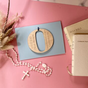 Personalised Initial Letter Holy Communion Day Card, 2 of 7