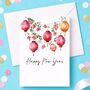 Happy New Year Floral Lantern Design, thumbnail 2 of 5