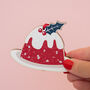 Wooden Christmas Pudding Decoration, thumbnail 4 of 5