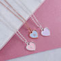 Mini Enamel Heart Initial Necklace, thumbnail 1 of 8