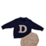 Navy Personalised Sweatshirt And Bloomers Set, thumbnail 2 of 7