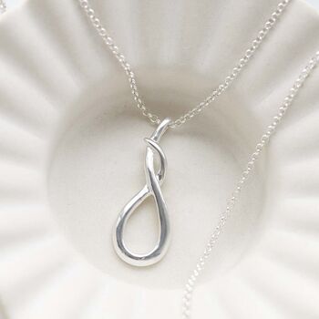 Sterling Silver Designer Loop Necklace, 6 of 11