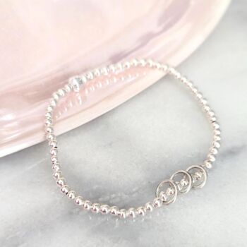 Personalised Silver Plated Milestone Birthday Bracelet Gift In Various Ages, 5 of 10