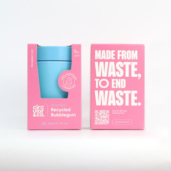 Circular And Co Coffee Cup Made From Bubblegum 8oz Blue, 2 of 8