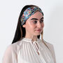 Vibrant Abstracts Mulberry Silk Headband, thumbnail 1 of 5