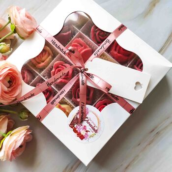 Roses Chocolate Box, Handmade Flowers Present, 9 of 9