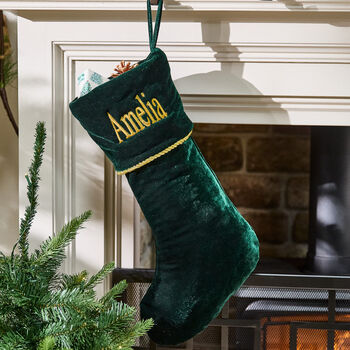 Personalised Luxury Plush Velvet Christmas Stocking, 4 of 9