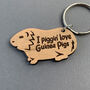 I Piggin Love Guinea Pigs Keyring. Can Be Personalised, thumbnail 6 of 9