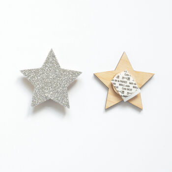 Two Pack Of Silver Glitter Star Hooks, 3 of 4