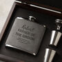 Personalised Father Of The Groom Hip Flask Gift Set, thumbnail 1 of 7
