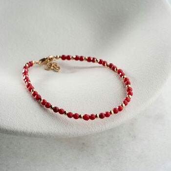 Natural Coral Beaded Bracelet, 8 of 8