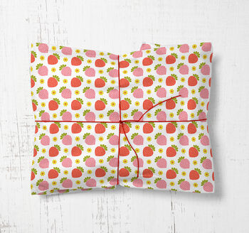 Strawberries Wrapping Paper Fruit, 2 of 3