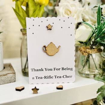 Personalised Teacher Thank You Wooden Cup Tea, 3 of 3