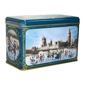 Victorian Christmas Skaters Tea Tin With 40 Teabags, 3 of 3