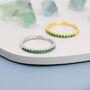 Emerald Green Half Eternity Ring, thumbnail 1 of 11