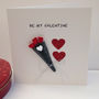 Personalised Valentine Card With Hearts And Roses, thumbnail 1 of 2