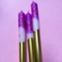 Pink And Gold Glitter Christmas Candles 'Sugar Plum Fairies', thumbnail 3 of 4