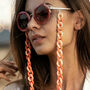 Glasses Chain Peach And Salmon Chunky Acrylic Chain, thumbnail 1 of 7