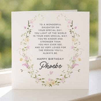 Birthday Message Card Personalised For Daughter, 5 of 8