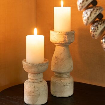 Small Natural Terracotta Pillar Candle Holder, 4 of 8