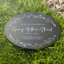 Personalised Wreath Memorial Slate Circular Grave Marker, thumbnail 5 of 8