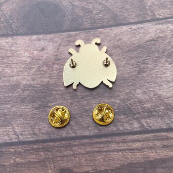 Mystical Ladybird, Ladybug Bettle Enamel Pin, Celestial Moon And Star, 2 of 4