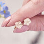 Forget Me Not Solid Silver Stud Earrings, thumbnail 3 of 9