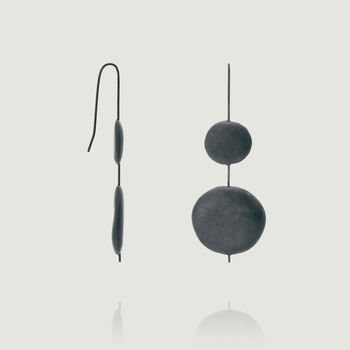 Balance | Concrete Earrings In Black, 2 of 4