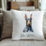 Personalised Doberman Hearts Cushion Cover Gift, thumbnail 2 of 2