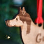 Persoanlised Husky Wooden Dog Christmas Decoration, thumbnail 10 of 10