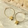 Gold Plated Star Hoops, thumbnail 2 of 3