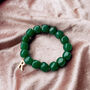 Personalised Chunky Gemstone Bracelet And Initial Charm, thumbnail 7 of 10
