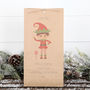 Personalised Christmas Boy Or Girl Elf Gift Bag, thumbnail 2 of 4