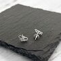 Sterling Silver Little Bee Stud Earrings, thumbnail 2 of 6