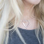 Happily Ever After Sterling Silver Large Heart Necklet, thumbnail 3 of 5