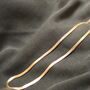 Flat Snake Chain Choker Necklace 18ct Gold Plated, thumbnail 2 of 7