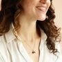 Personalised Triple Family Birthstone Charm Necklace, thumbnail 6 of 8