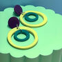 Retro Hoop Earrings, thumbnail 1 of 6