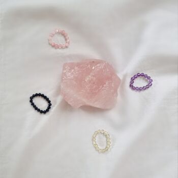Rose Quartz Crystal Healing Ring Love And Healing, 8 of 8