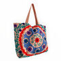 Embroidered Suzani Bag In Pale Pink, thumbnail 7 of 12