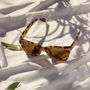 Chunky Bevelled Square Sunglasses In Modern Tortoise Shell, thumbnail 1 of 3