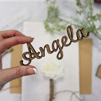 Personalised Wooden Name Place Table Settings, 3 of 5