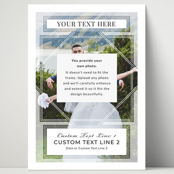 Five Years Together Couples Photo Print Personalised Anniversary Gift, 2 of 5