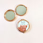 Highland Cow Rose Gold Compact Mirror, thumbnail 7 of 7