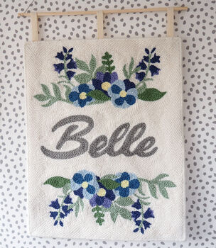 Punchneedle Personalised Bluebell Wall Art, 4 of 4