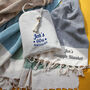 Personalised Soft Cotton Throw, Gift For Christmas, thumbnail 4 of 10