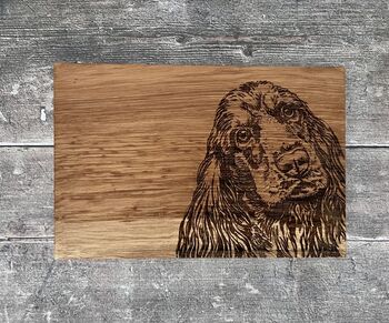 Cocker Spaniel Oak Serving/Cheese Board, 2 of 3