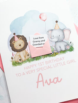 Personalised Mini Envelope Animal Birthday Card, 2 of 6