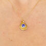 18ct Gold Plated September Birthstone Necklace Set, thumbnail 1 of 10