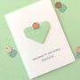 New Baby Boy Origami Heart Card, thumbnail 2 of 8